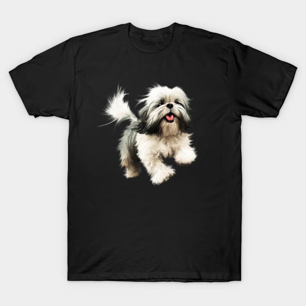 Happy Shih Tzu Dog T-Shirt by dukito